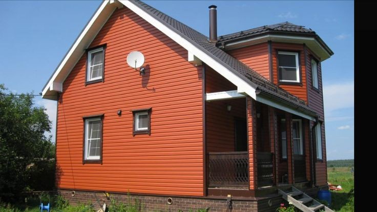 Red wooden house exterior